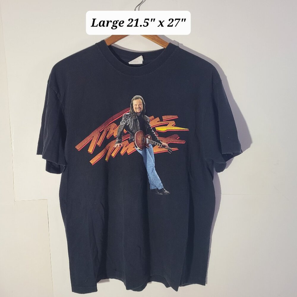 Vintage 90s Travis Tritt Burning Thunder Tour Black Large T-Shirt Single Stitch